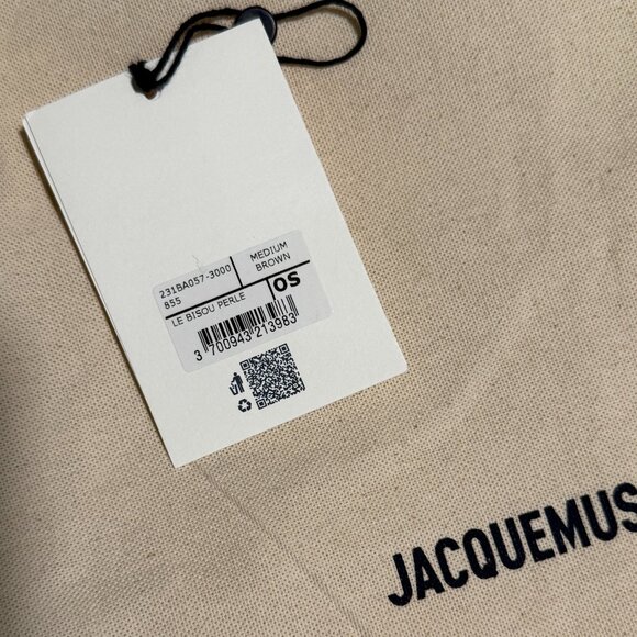 JACQUEMUS Brown The Bisou Perle Bag Used with Tags - Picture 9 of 10